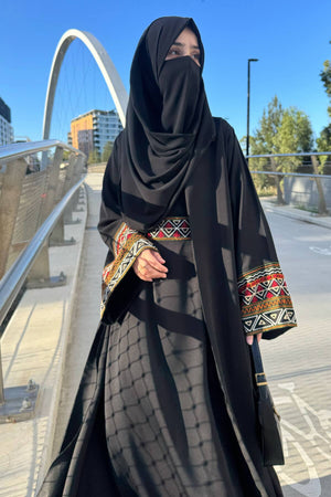 Teal Blue Kimono Abaya