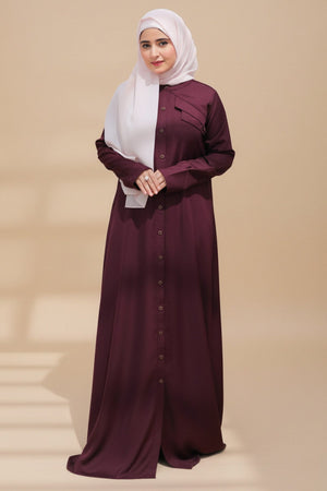 Black Lapel Abaya