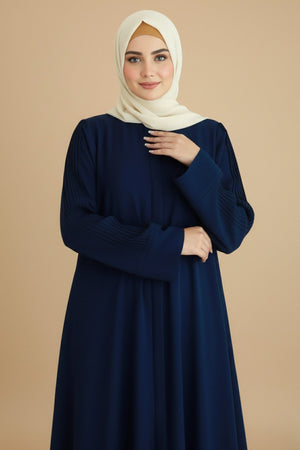 Gravel Pleated Abaya
