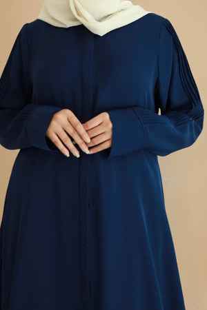 Mauve Pleated Abaya