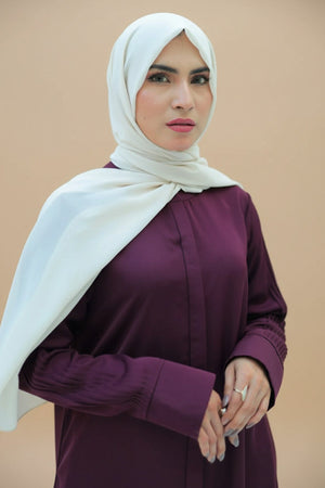 Gulf Blue Pleated Abaya