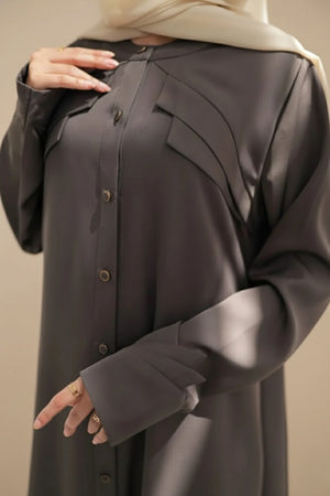 Cherry Berry Lapel Abaya