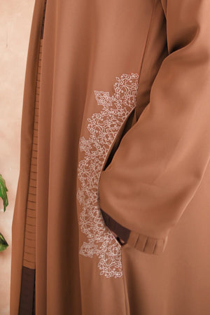 Pale Copper Kimono Abaya