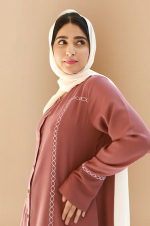 Purple Haze Embroidered Abaya