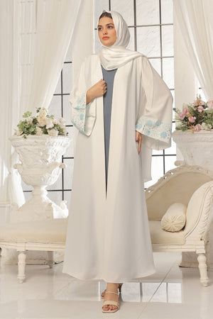 Seashell Embroidered Tuna Abaya