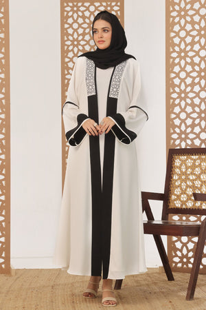 Black Arabic Shrug Abaya
