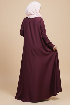 Black Lapel Abaya