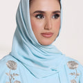 Cloudy Blue Georgette Hijab