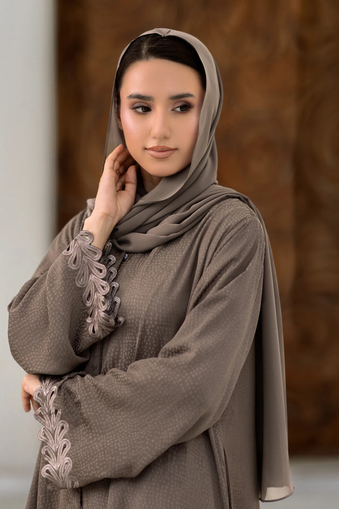 Feather Embroidered Abaya
