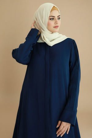 Gravel Pleated Abaya