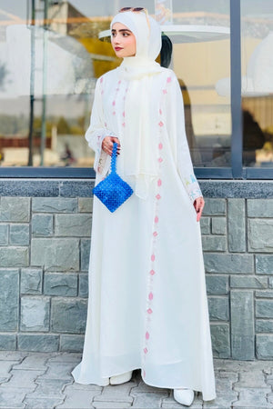 Pistachio Crepe Abaya