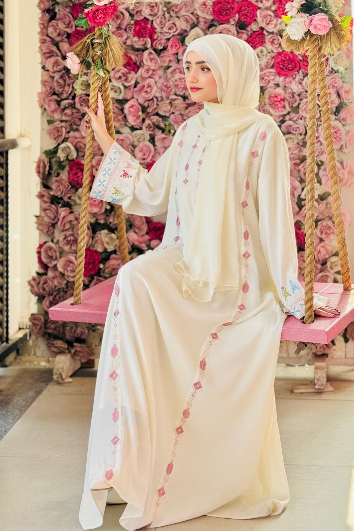 Pistachio Crepe Abaya