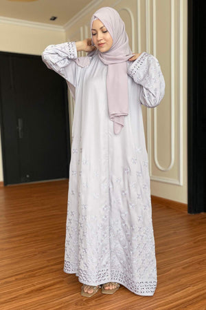 Rose Pink Embroidered Abaya