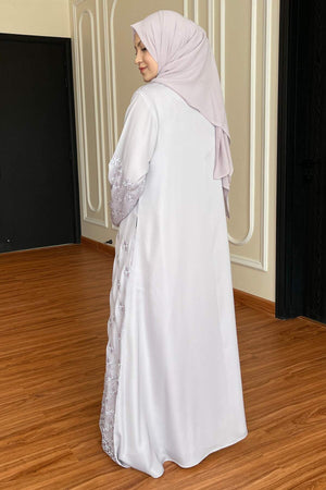 Rose Pink Embroidered Abaya