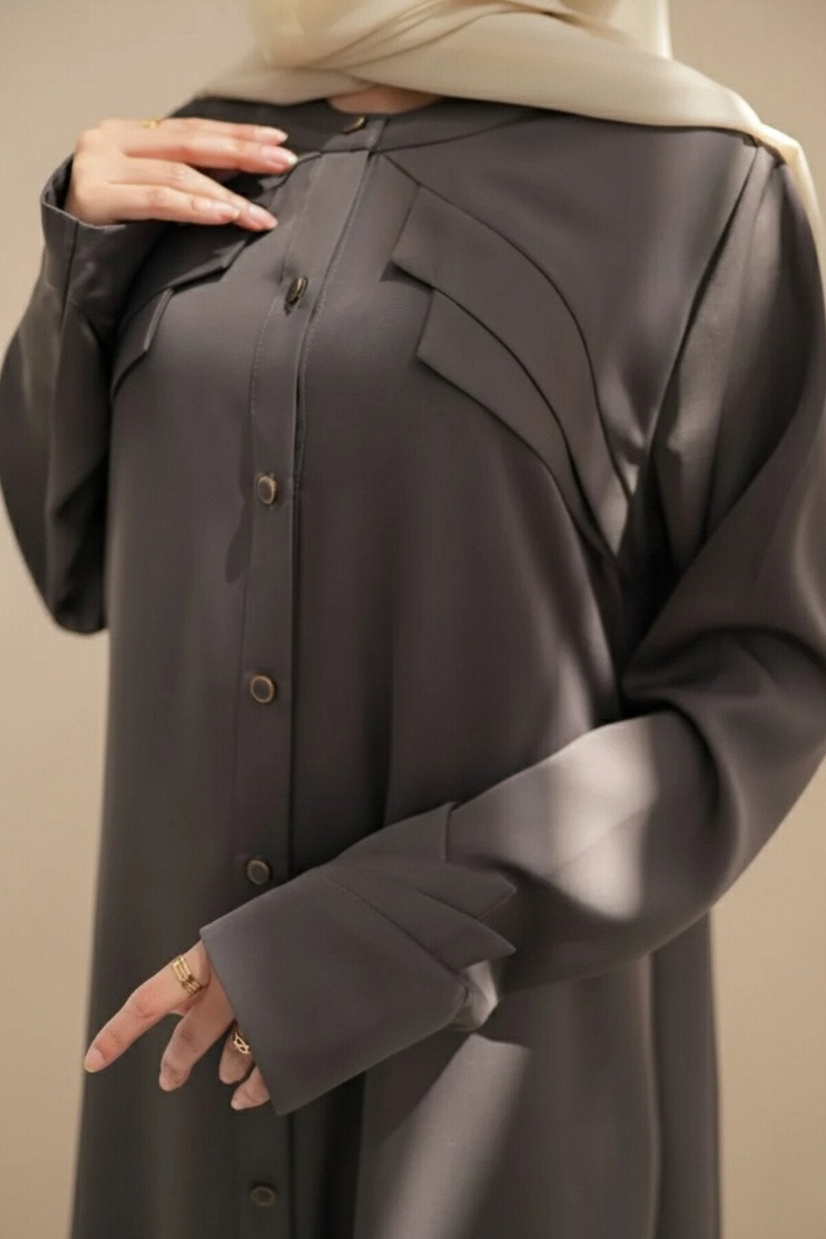 Cherry Berry Lapel Abaya