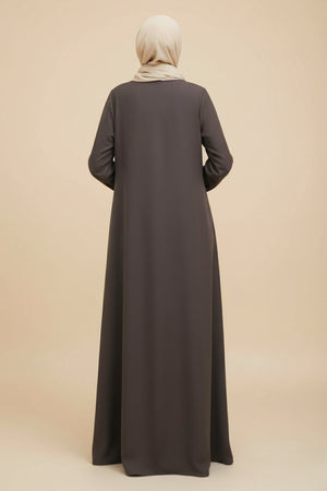 Black Lapel Abaya