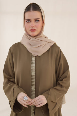 Turkish Rose Embroidered Abaya