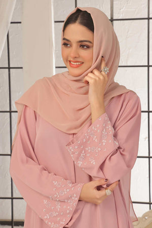 Sky Blue Beaded Abaya