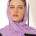 Pastel Violet Georgette Hijab