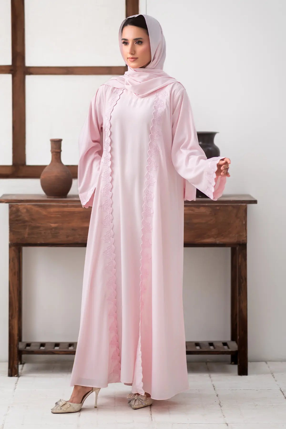 Petal Pink Cherie Abaya