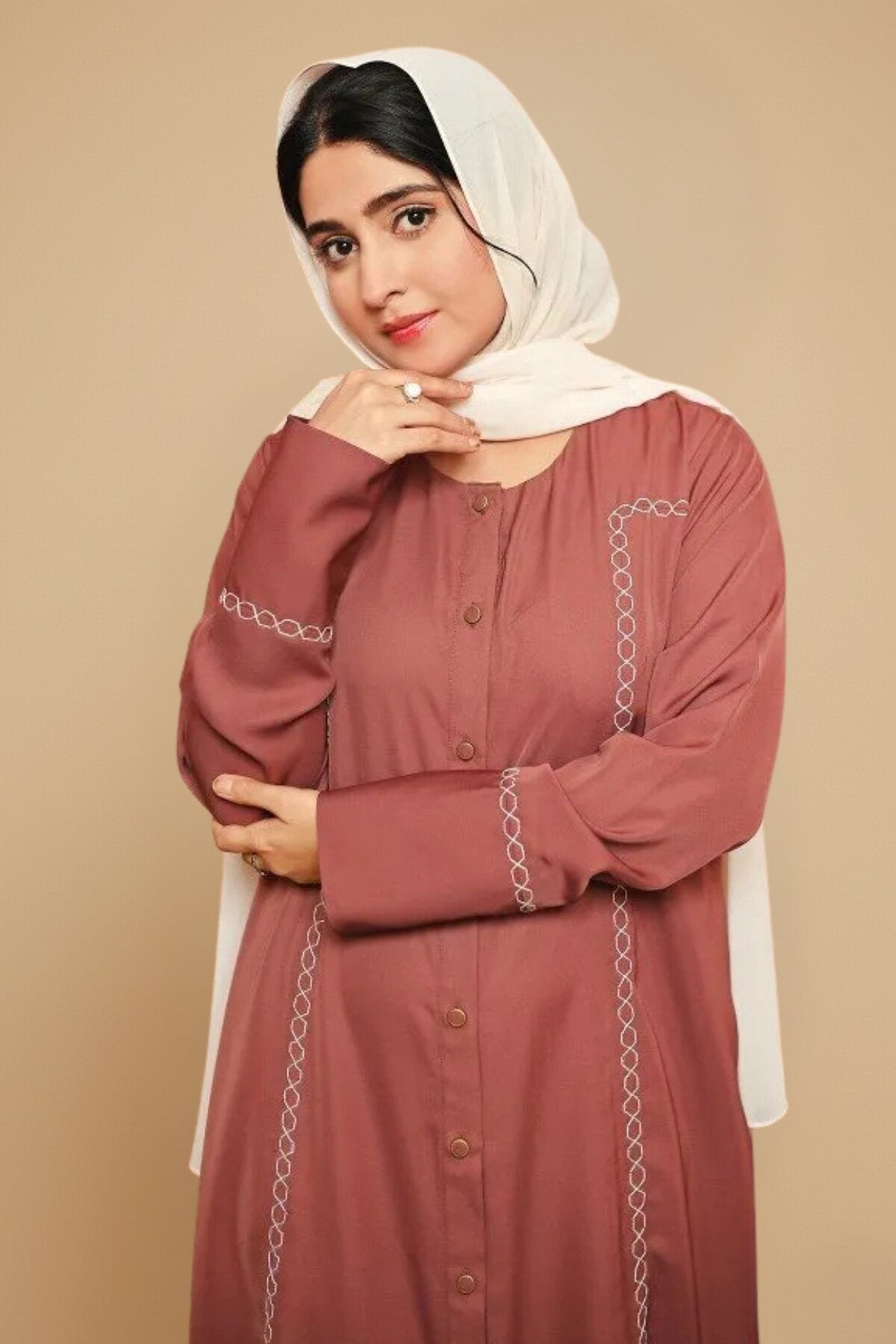 Purple Haze Embroidered Abaya