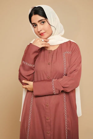 Purple Haze Embroidered Abaya