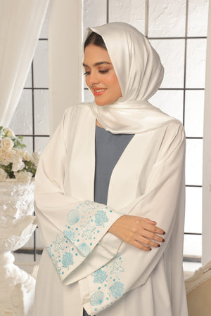 Seashell Embroidered Tuna Abaya