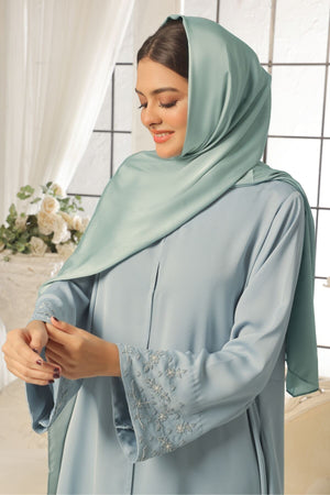 Pastel Pink Beaded Abaya