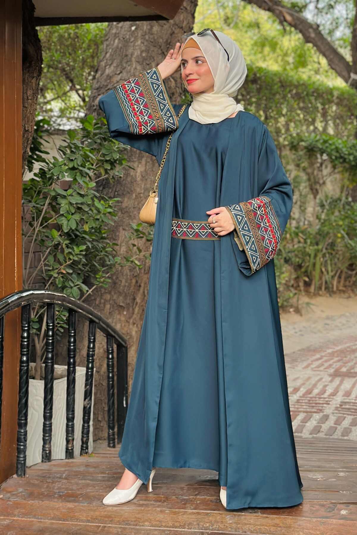 Black Ankara Kimono Abaya