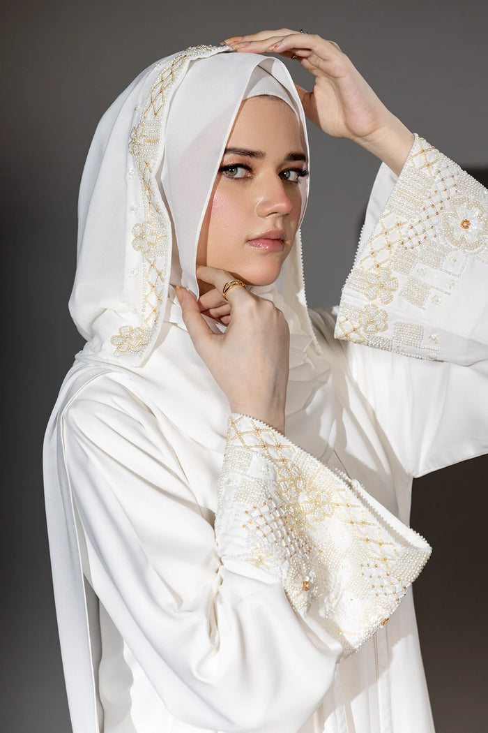 White Nikkah Abaya
